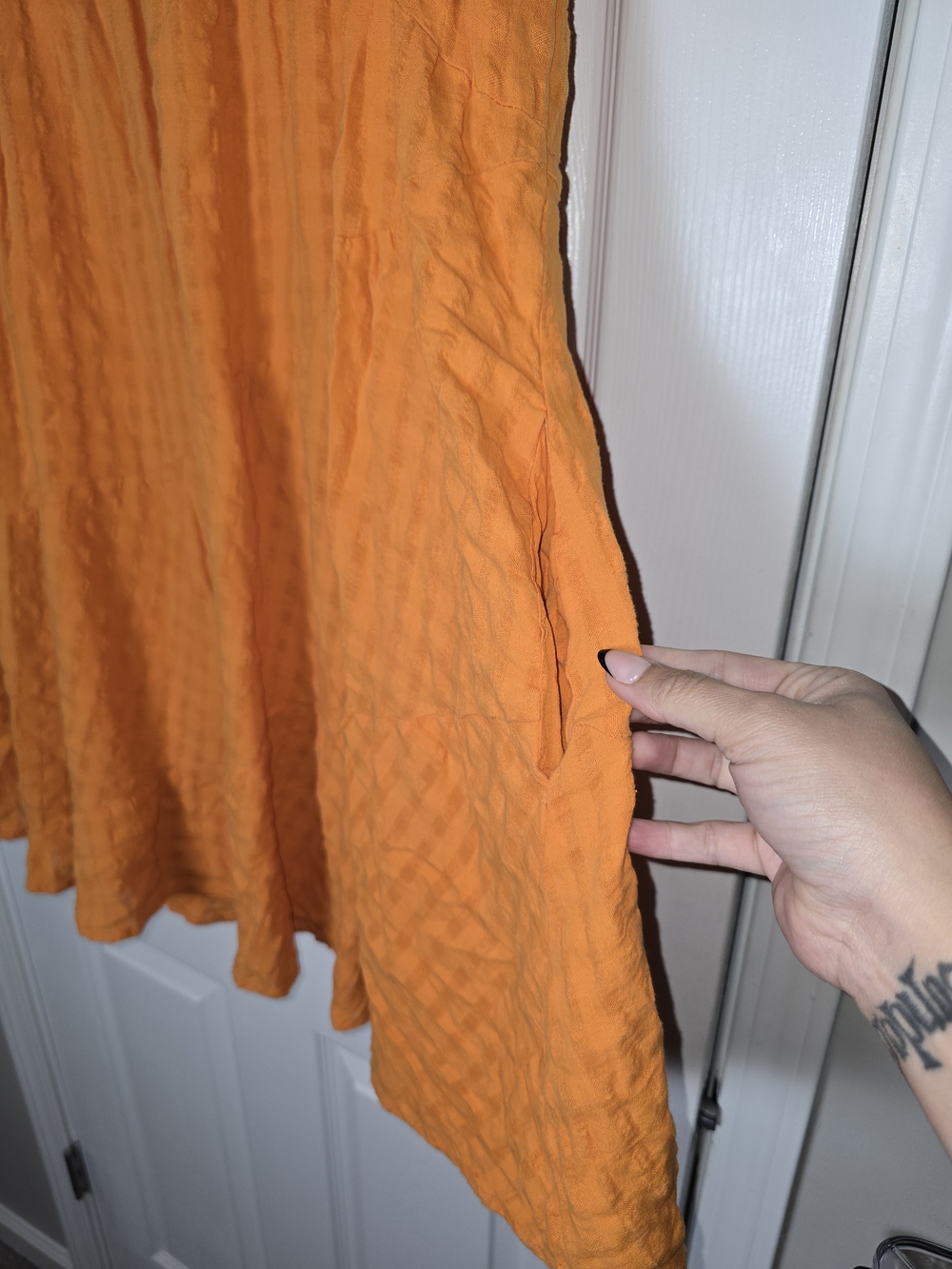 Maeve Anthropologie Juliet Orange Cotton Tunic Dress Size Large - Picture 3 of 10